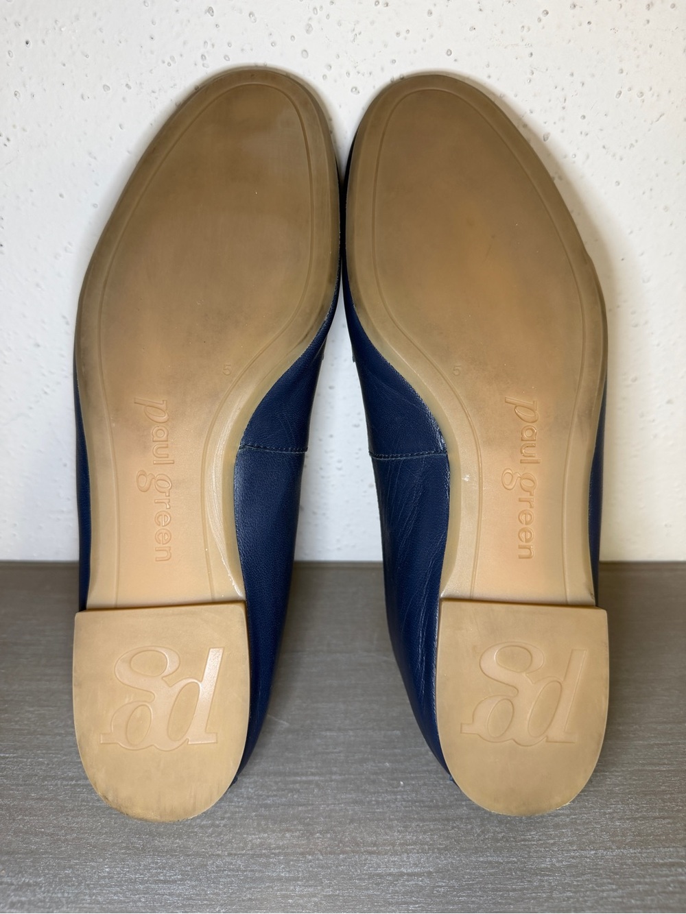 Paul Green Navy Leather Penny Loafers - Picture 9 of 11